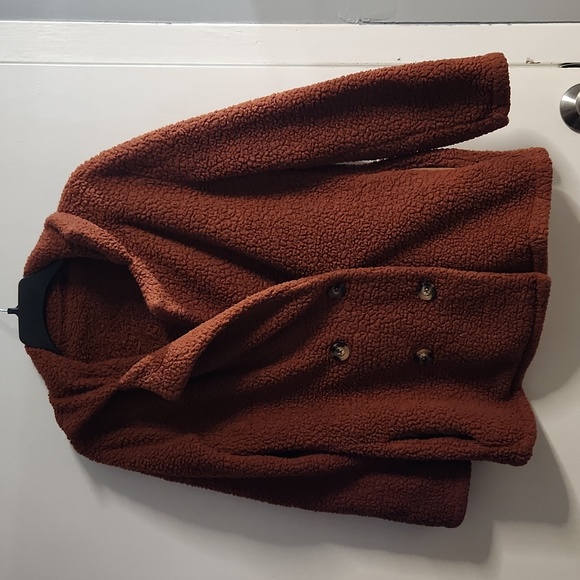 Unbranded Jackets & Blazers - Sherpa Rust Orange Winter Jacket